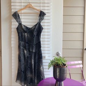 BCBGMAXAZRIA little black beaded dress EUC